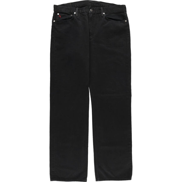 Ralph Lauren POLO RALPH LAUREN black denim straight-leg denim pants for men, size W37 cotton black type Vintage Second Hand
