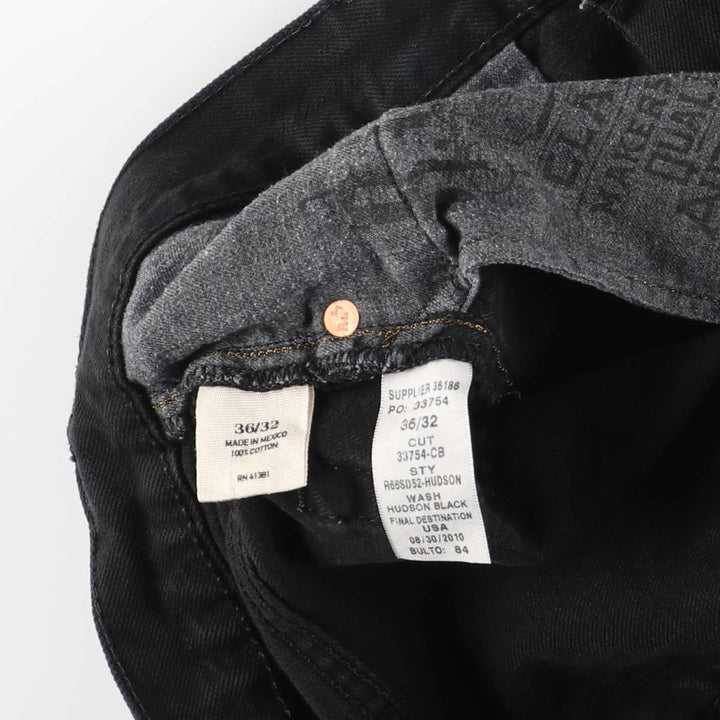 Ralph Lauren POLO RALPH LAUREN black denim straight-leg denim pants for men, size W37 cotton black type Vintage Second Hand