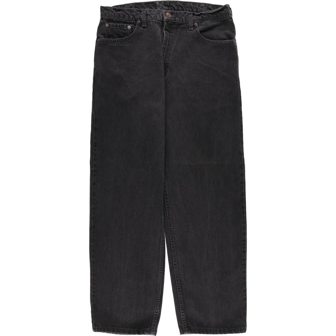 90s-00'S Levi's 550 Relaxed Fit Coupe Relaxed Black Denim Tapered Jeans, Men's W34 (approx.), Vintage cotton black type Vintage Second Hand