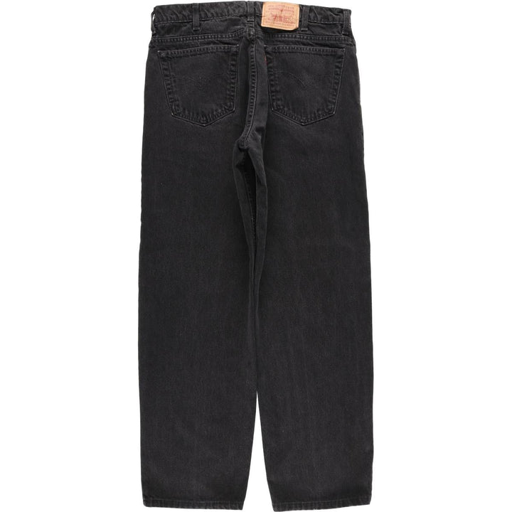 90s-00'S Levi's 550 Relaxed Fit Coupe Relaxed Black Denim Tapered Jeans, Men's W34 (approx.), Vintage cotton black type Vintage Second Hand