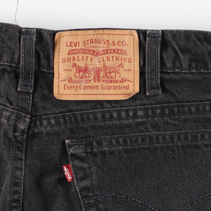 90s-00'S Levi's 550 Relaxed Fit Coupe Relaxed Black Denim Tapered Jeans, Men's W34 (approx.), Vintage cotton black type Vintage Second Hand