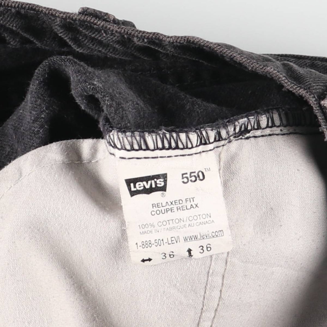 90s-00'S Levi's 550 Relaxed Fit Coupe Relaxed Black Denim Tapered Jeans, Men's W34 (approx.), Vintage cotton black type Vintage Second Hand