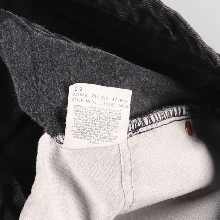 90s-00'S Levi's 550 Relaxed Fit Coupe Relaxed Black Denim Tapered Jeans, Men's W34 (approx.), Vintage cotton black type Vintage Second Hand
