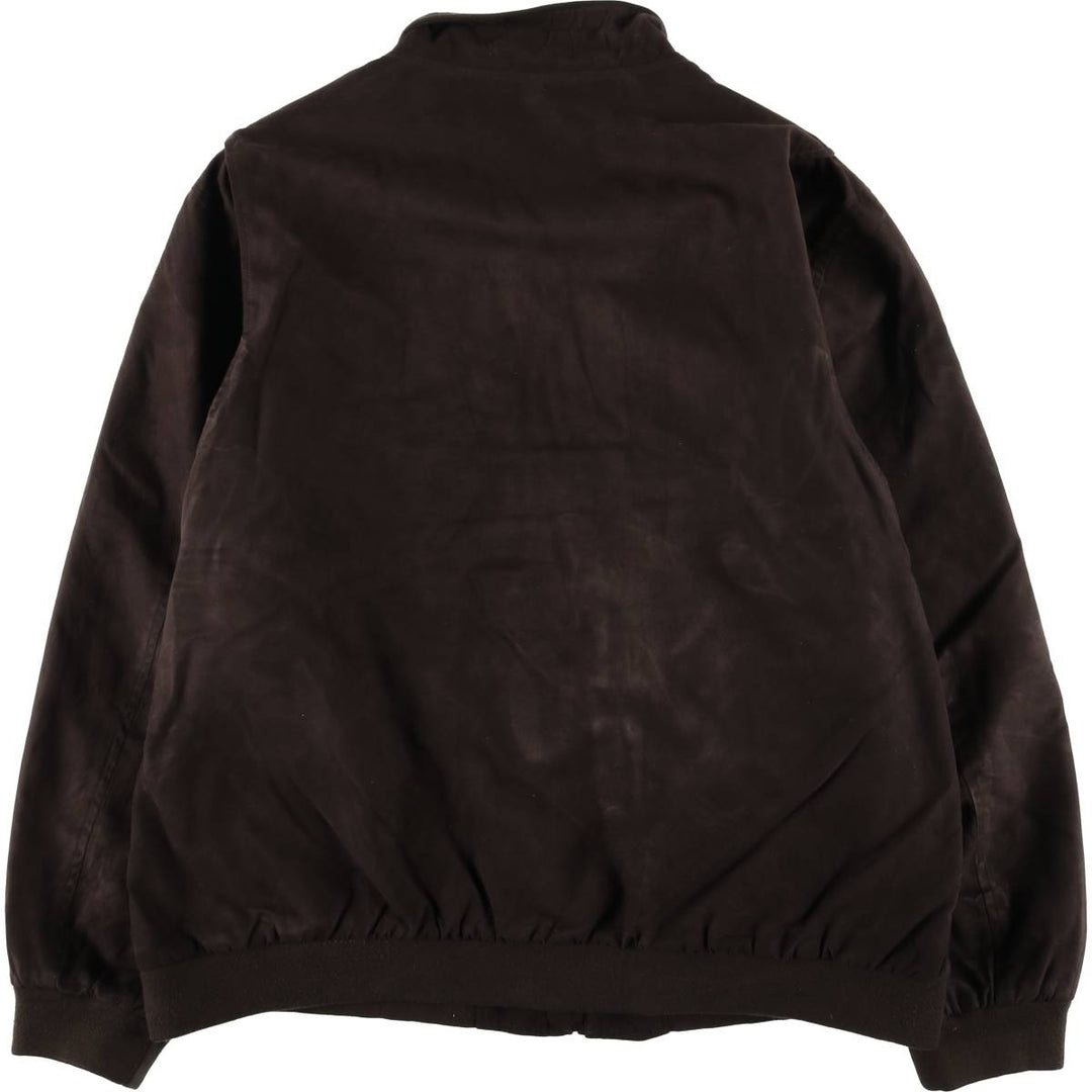 LLBean padded suede leather jacket, men's size XXL Faux leather brown type Vintage Second Hand