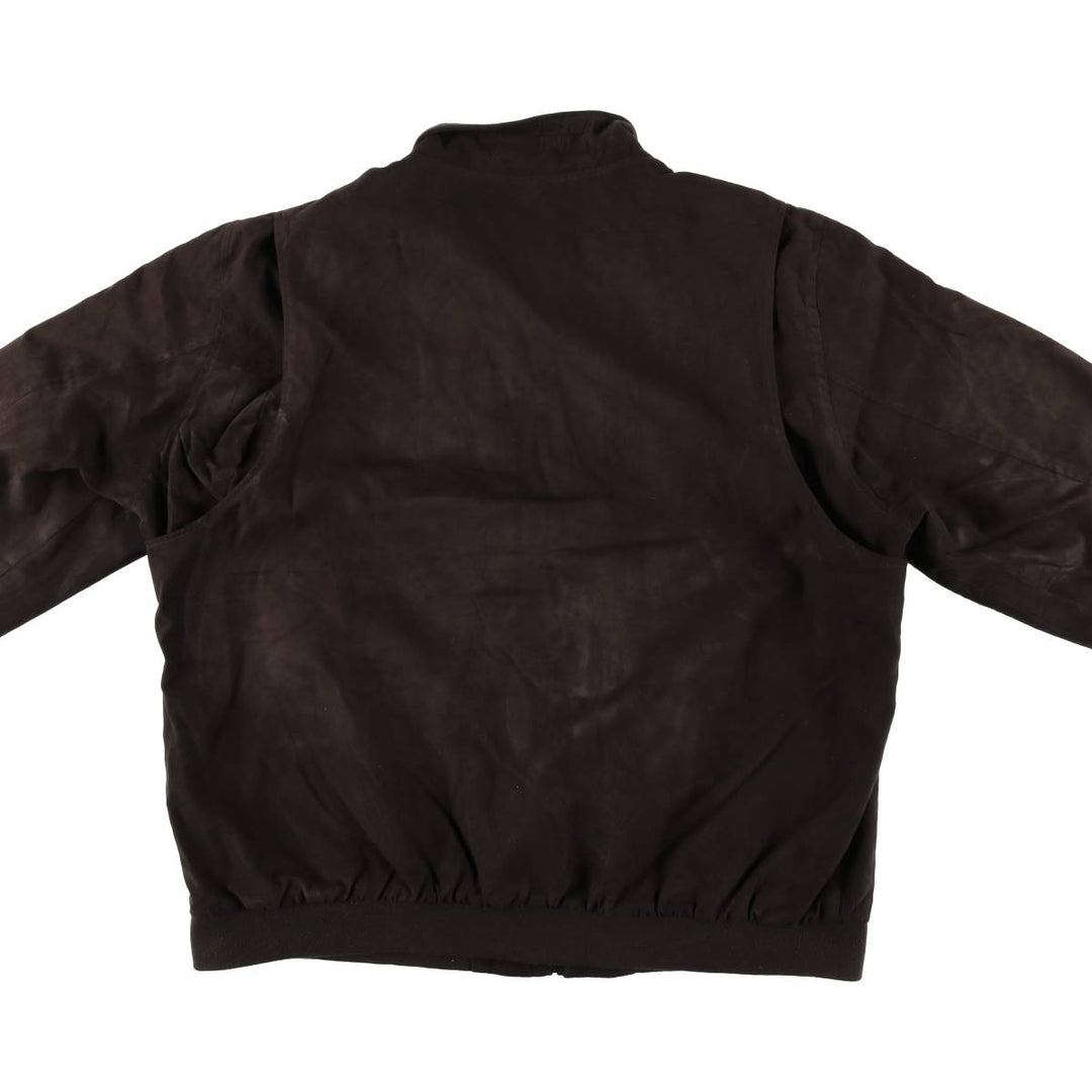 LLBean padded suede leather jacket, men's size XXL Faux leather brown type Vintage Second Hand