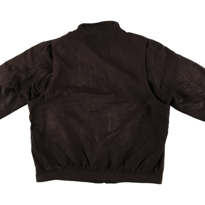 LLBean padded suede leather jacket, men's size XXL Faux leather brown type Vintage Second Hand