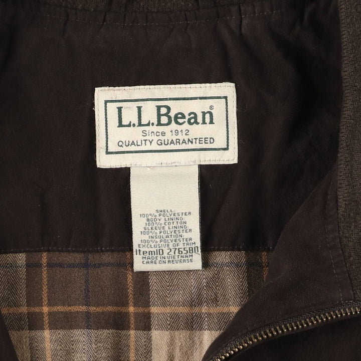 LLBean padded suede leather jacket, men's size XXL Faux leather brown type Vintage Second Hand