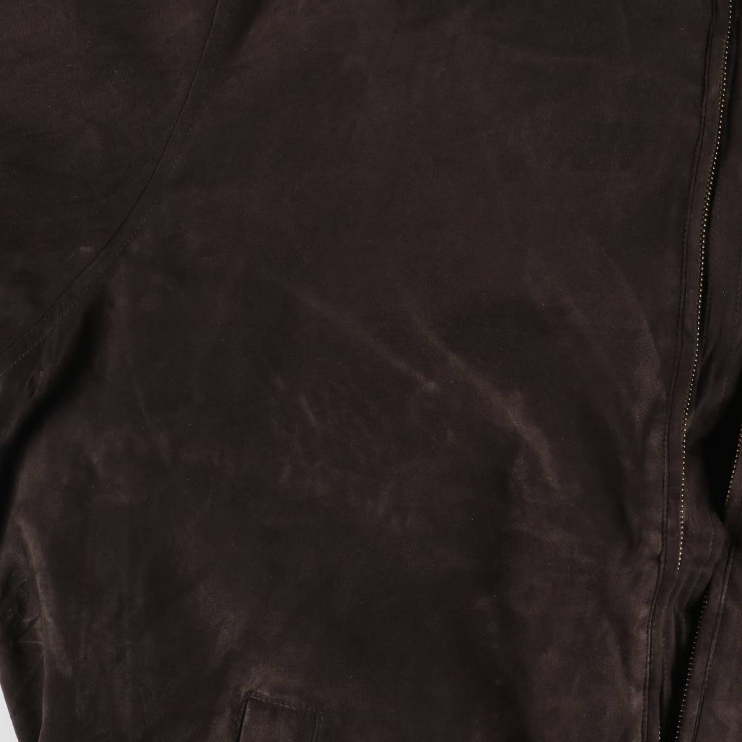 LLBean padded suede leather jacket, men's size XXL Faux leather brown type Vintage Second Hand