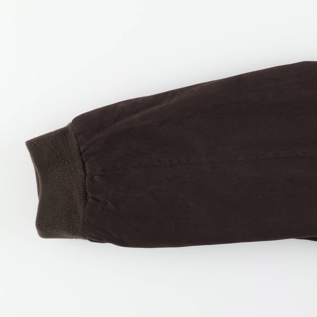 LLBean padded suede leather jacket, men's size XXL Faux leather brown type Vintage Second Hand
