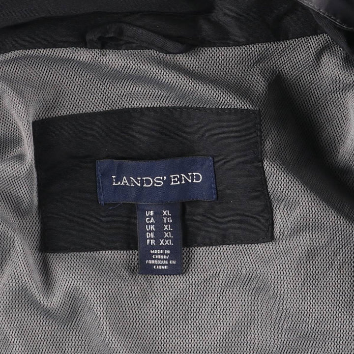 LANDS' END Nylon Jacket, Men's XL Nylon black type Vintage Second Hand