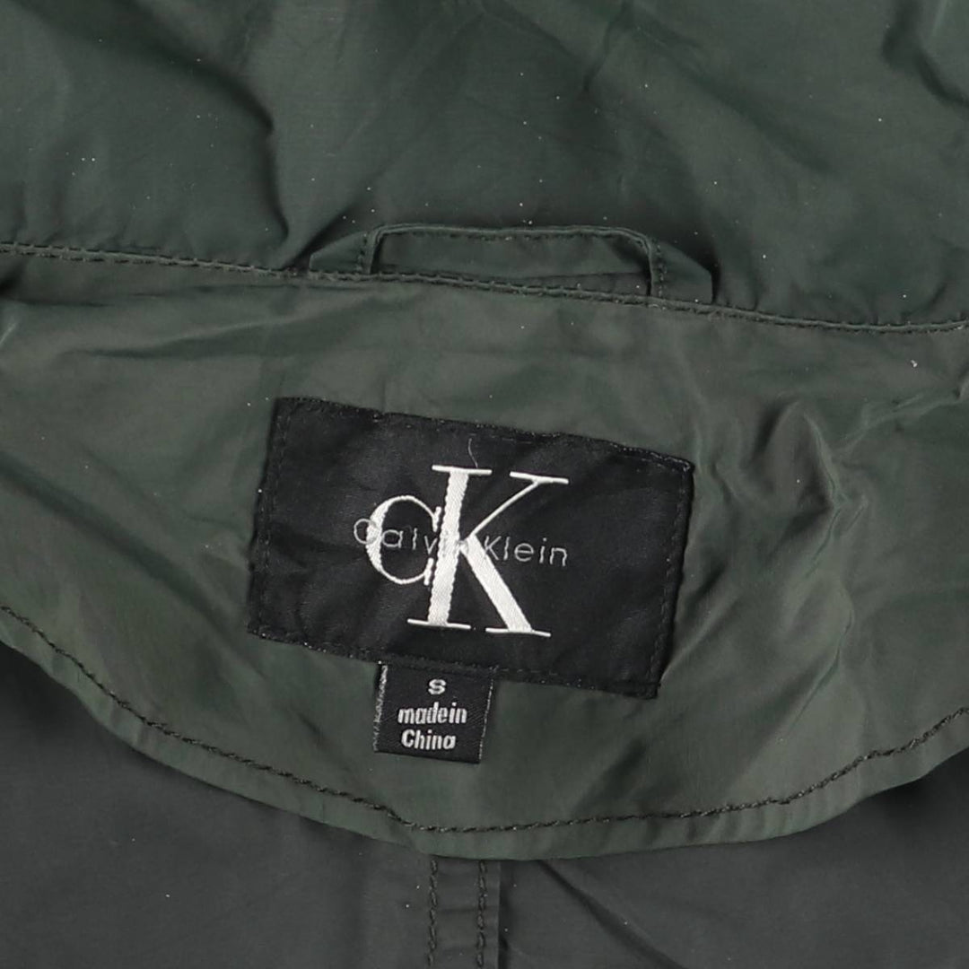 90s-00'S Calvin Klein Cotton and Nylon Jacket, Men's Size Small, Vintage Nylon green type Vintage Second Hand