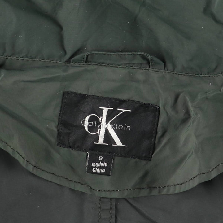 90s-00'S Calvin Klein Cotton and Nylon Jacket, Men's Size Small, Vintage Nylon green type Vintage Second Hand
