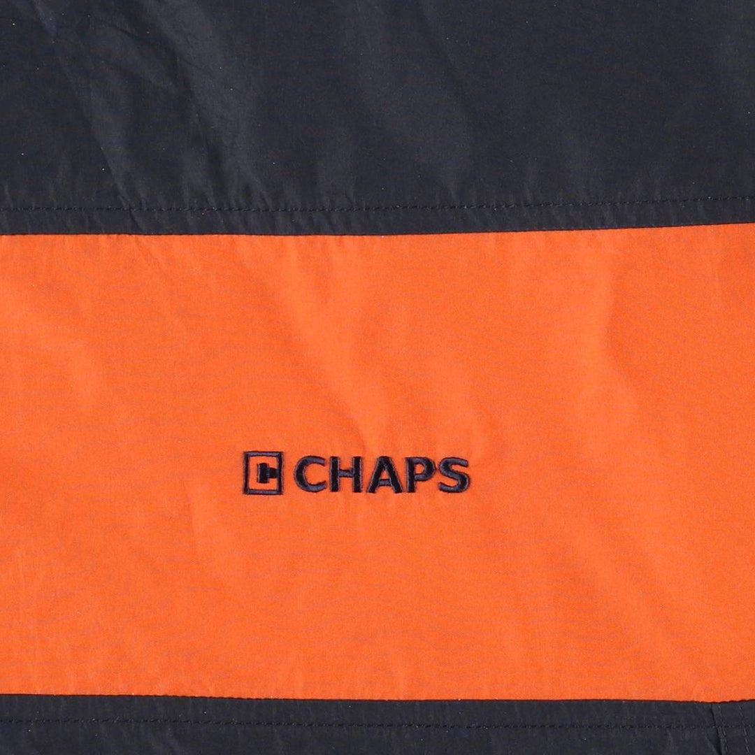 CHAPS Hooded Windbreaker, Men's Size L polyester navy blue type Vintage Second Hand