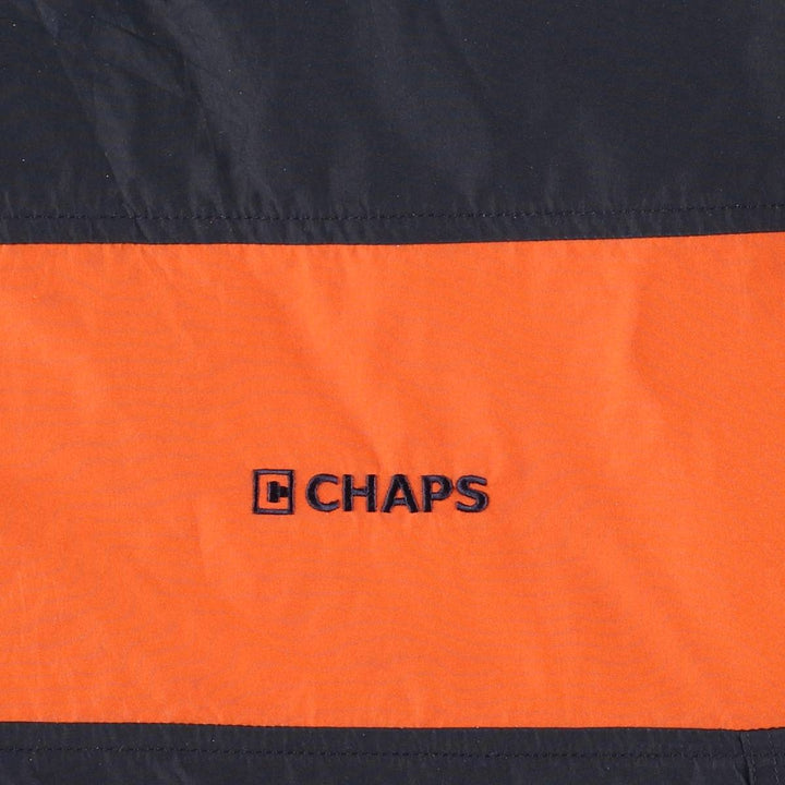 CHAPS Hooded Windbreaker, Men's Size L polyester navy blue type Vintage Second Hand