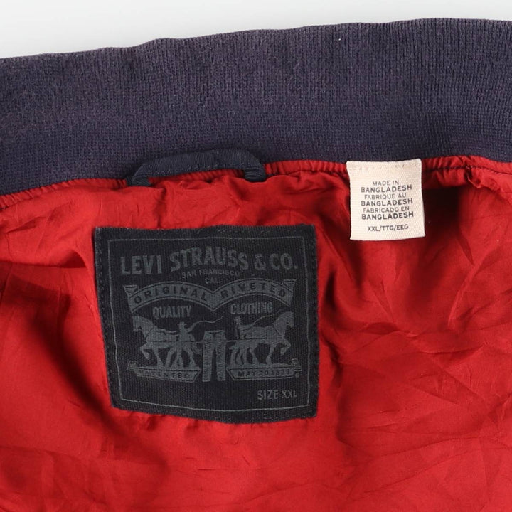 Levi's nylon blouson, men's size XXL Nylon navy blue type Vintage Second Hand