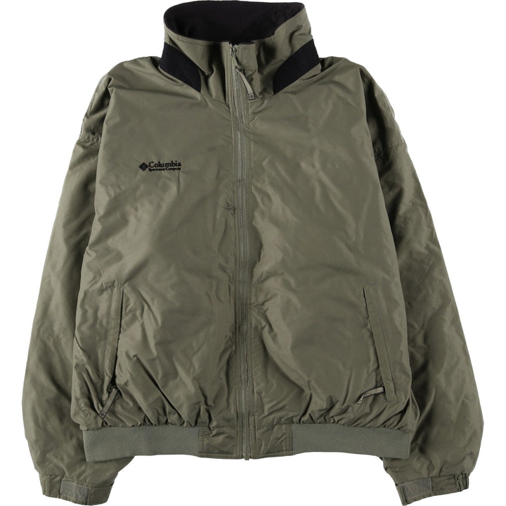00'S Columbia padded jacket, puffer jacket, men's XL size Nylon Khaki type Vintage Second Hand