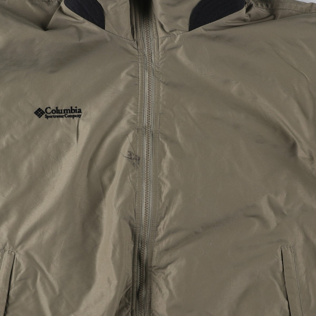 00'S Columbia padded jacket, puffer jacket, men's XL size Nylon Khaki type Vintage Second Hand