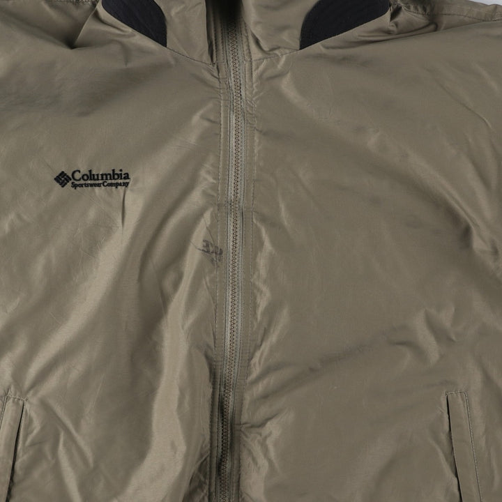 00'S Columbia padded jacket, puffer jacket, men's XL size Nylon Khaki type Vintage Second Hand