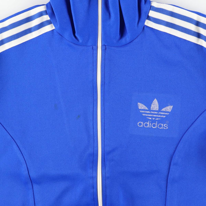 Vintage 1980'S adidas Trefoil logo track jacket, men's size M polyamide blue type Vintage Second Hand