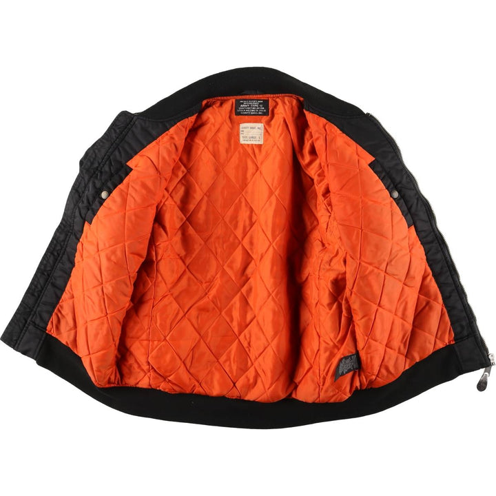 Civilian Schott Type-U Padded Military Flight Jacket, Men's Size L Nylon black type Vintage Second Hand