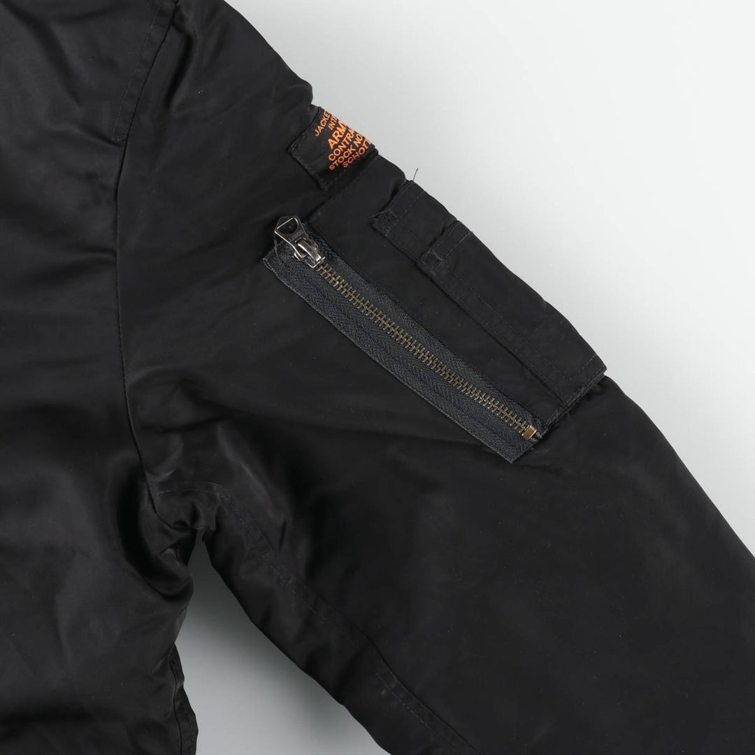 Civilian Schott Type-U Padded Military Flight Jacket, Men's Size L Nylon black type Vintage Second Hand