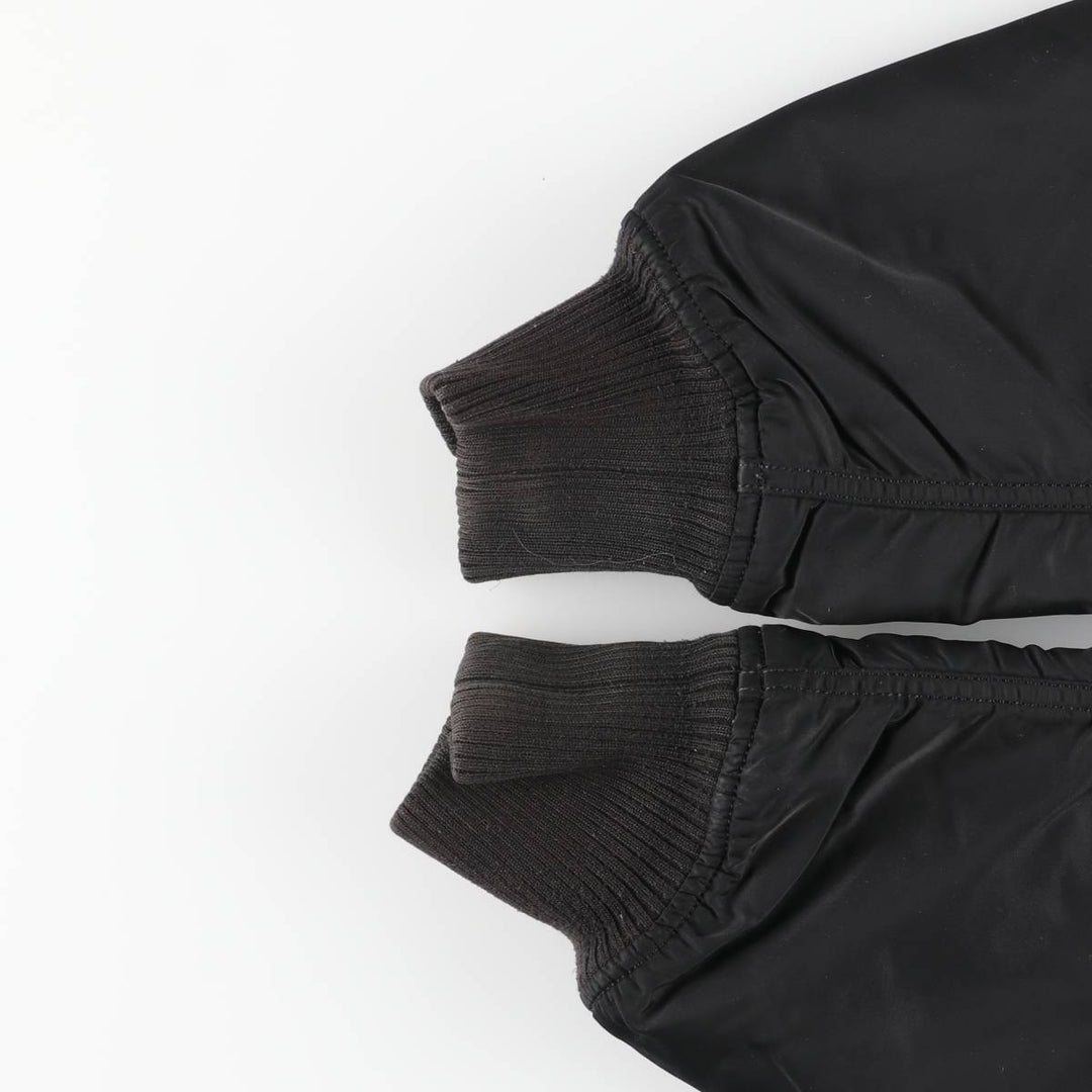 Civilian Alpha MA-1 style padded military flight jacket, men's size L Nylon black type Vintage Second Hand