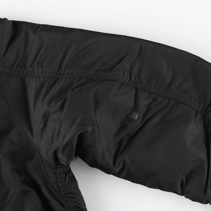 Civilian Alpha MA-1 style padded military flight jacket, men's size L Nylon black type Vintage Second Hand