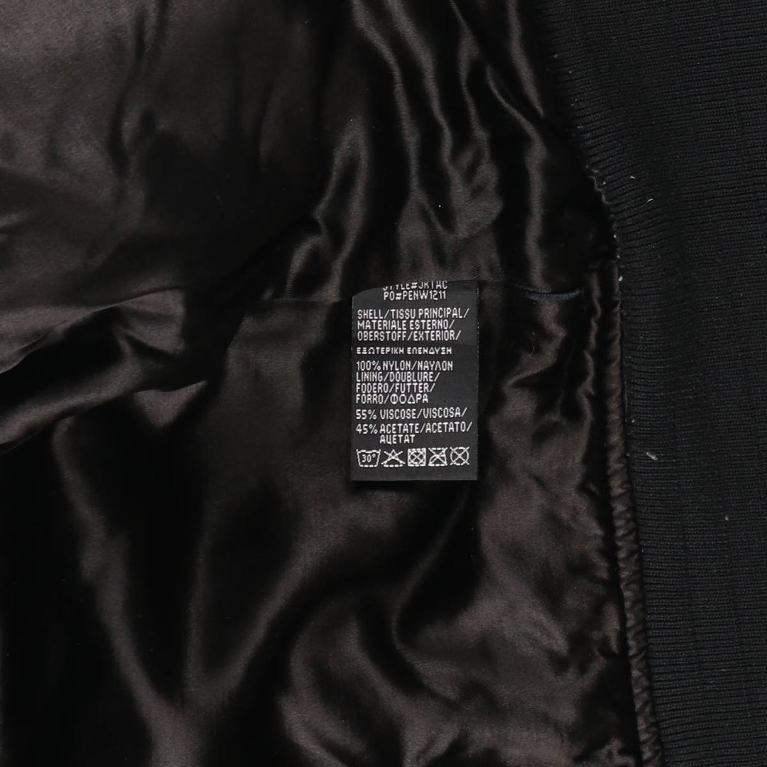 Vintage Schott American College MA-1 Military Flight Jacket, Men's Size Medium Nylon black type Vintage Second Hand
