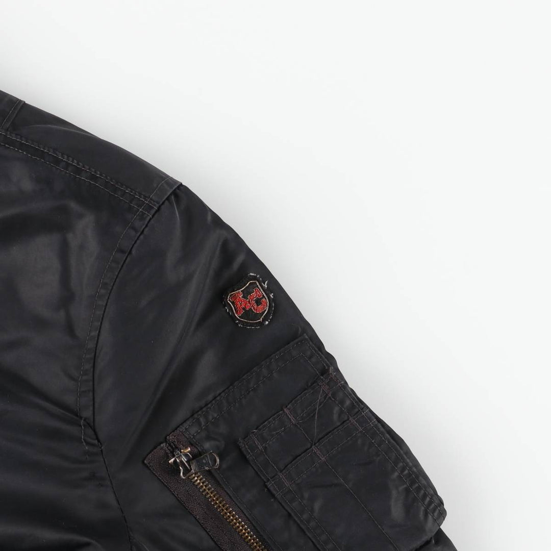 Vintage Schott American College MA-1 Military Flight Jacket, Men's Size Medium Nylon black type Vintage Second Hand