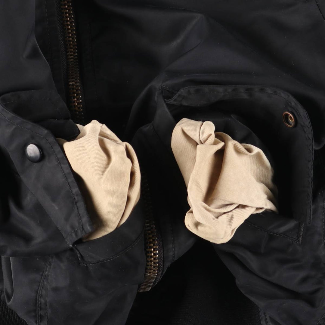 Vintage Schott American College MA-1 Military Flight Jacket, Men's Size Medium Nylon black type Vintage Second Hand