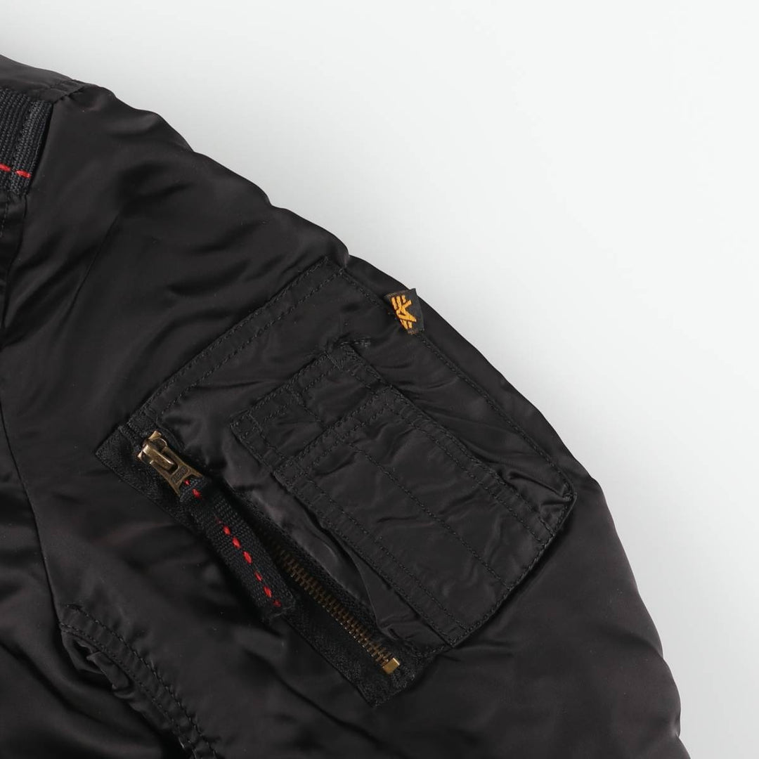 Civilian Alpha ALPHA padded military flight jacket, men's size small Nylon black type Vintage Second Hand