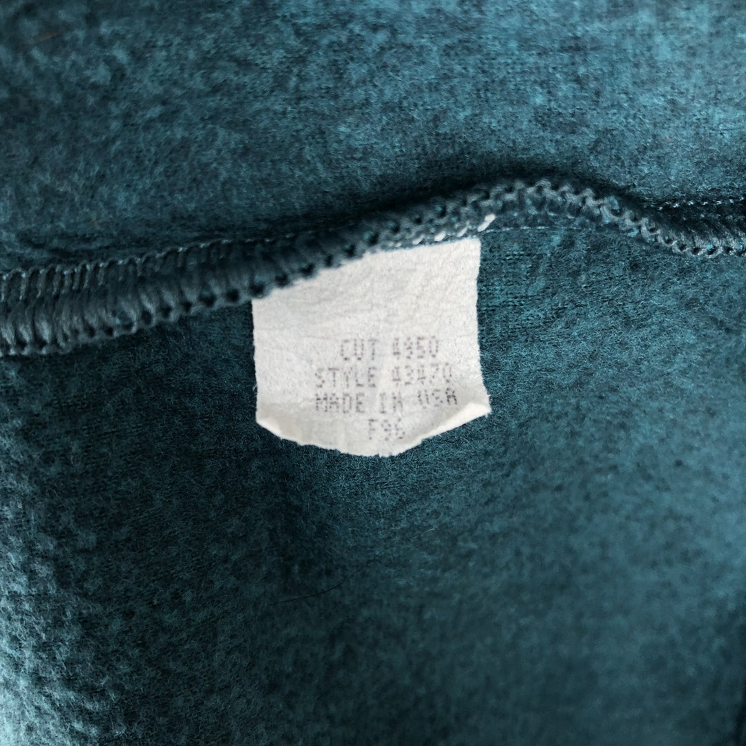 1990'S Patagonia Capilene Half-Zip Fleece Pullover, 43470F96, Made in USA, Men's XL polyester turquoise blue Vintage Second Hand