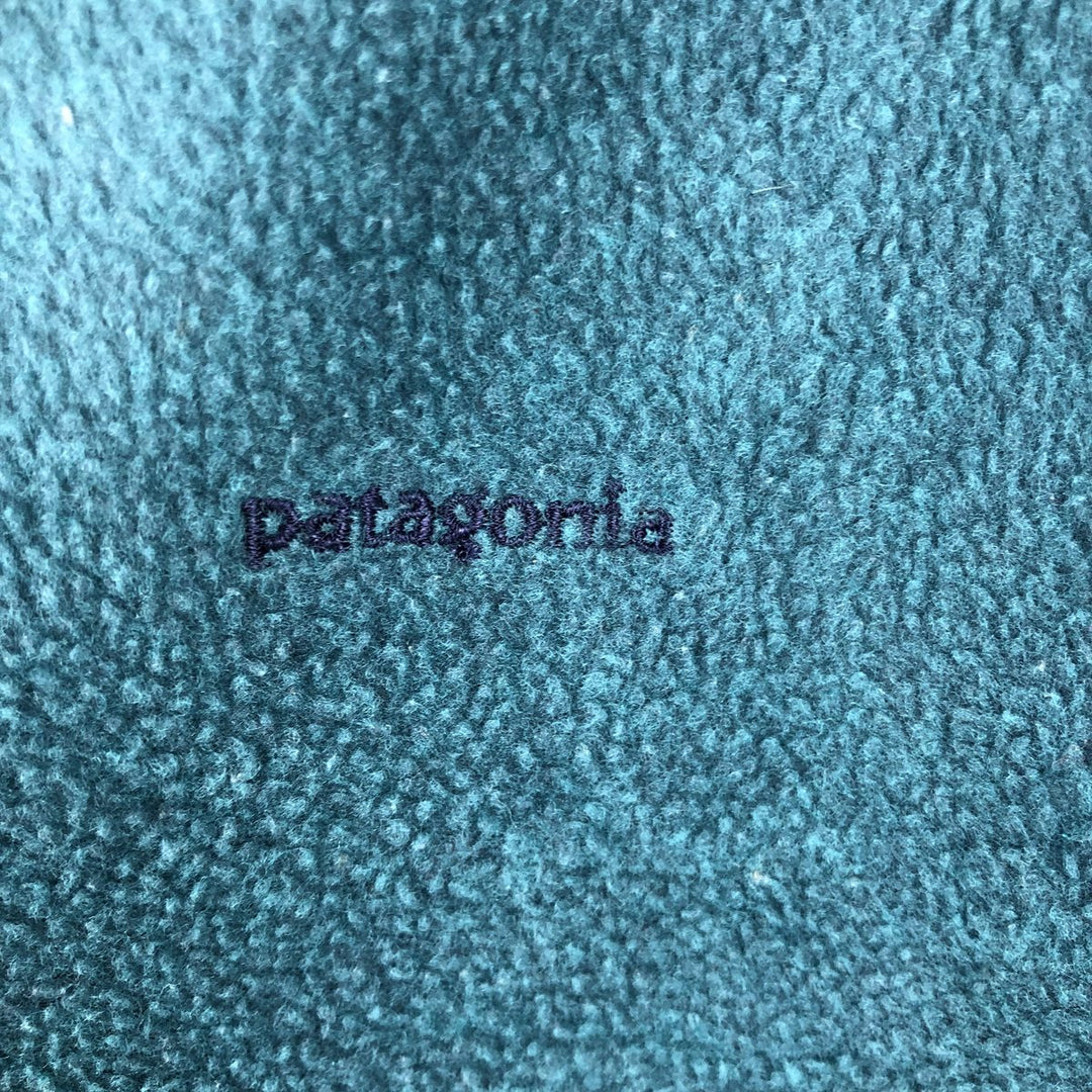 1990'S Patagonia Capilene Half-Zip Fleece Pullover, 43470F96, Made in USA, Men's XL polyester turquoise blue Vintage Second Hand