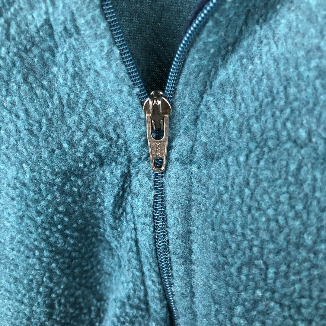 1990'S Patagonia Capilene Half-Zip Fleece Pullover, 43470F96, Made in USA, Men's XL polyester turquoise blue Vintage Second Hand