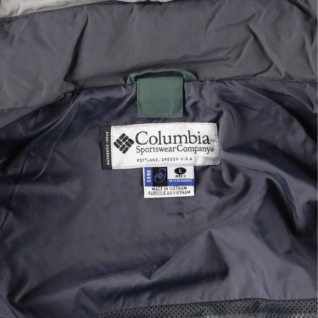 2000'S Columbia Mountain Jacket, Shell Jacket, Men's Size L Nylon Khaki type Vintage Second Hand