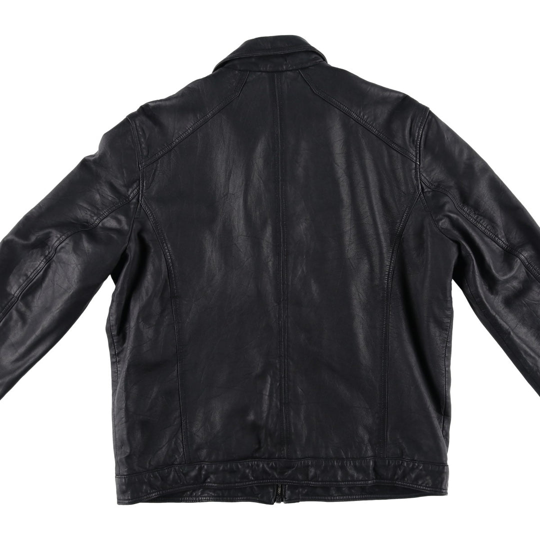 Michael Kors Leather Sports Jacket, Men's XL genuine leather black type Vintage Second Hand