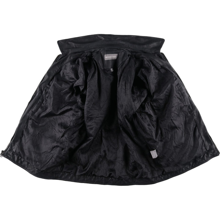 Michael Kors Leather Sports Jacket, Men's XL genuine leather black type Vintage Second Hand