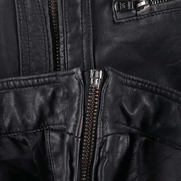 Michael Kors Leather Sports Jacket, Men's XL genuine leather black type Vintage Second Hand