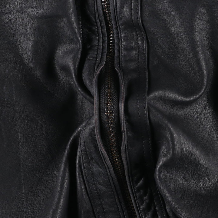 Michael Kors Leather Sports Jacket, Men's XL genuine leather black type Vintage Second Hand