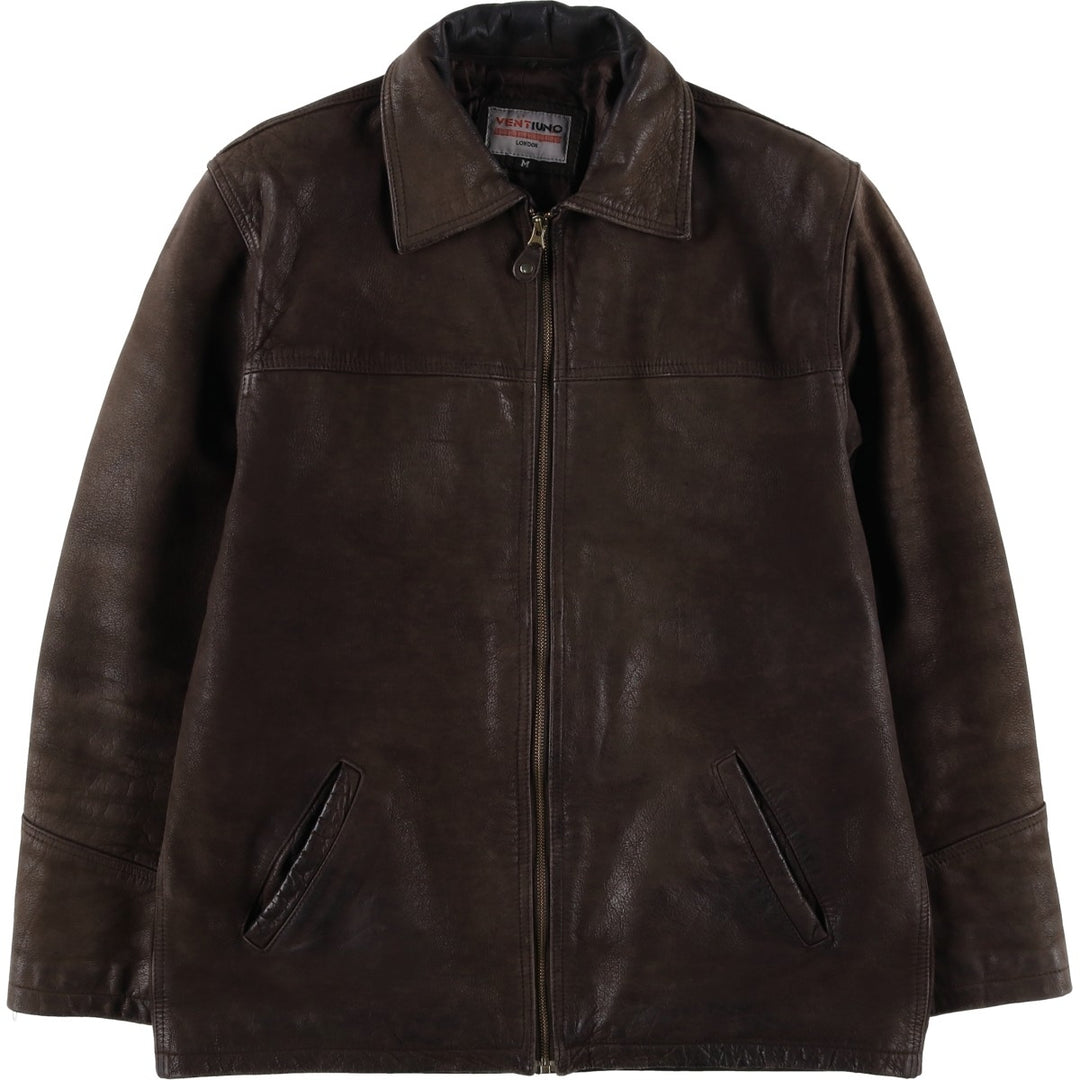 VENTIUNO Padded Swing Top Leather Blouson, Men's Size M unclear brown type Vintage Second Hand