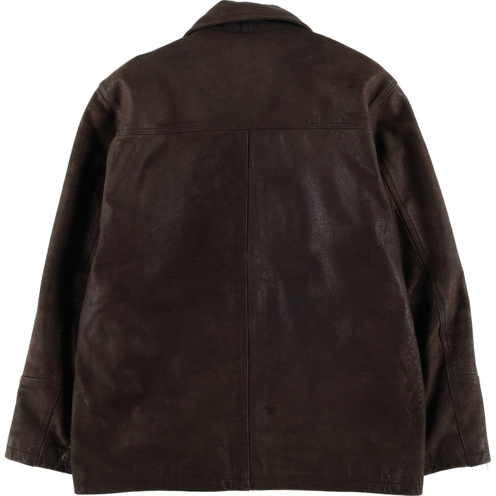 VENTIUNO Padded Swing Top Leather Blouson, Men's Size M unclear brown type Vintage Second Hand