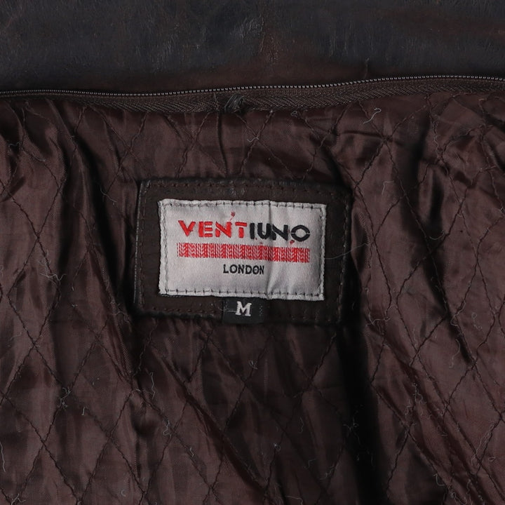 VENTIUNO Padded Swing Top Leather Blouson, Men's Size M unclear brown type Vintage Second Hand