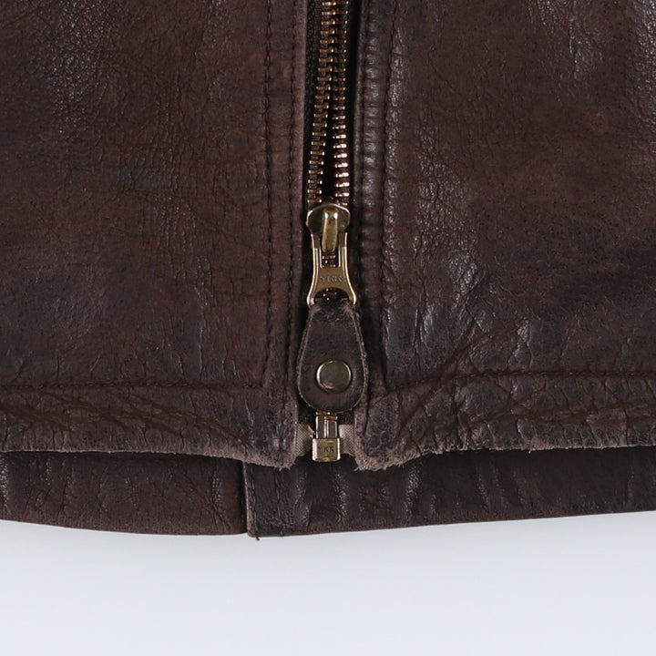 VENTIUNO Padded Swing Top Leather Blouson, Men's Size M unclear brown type Vintage Second Hand