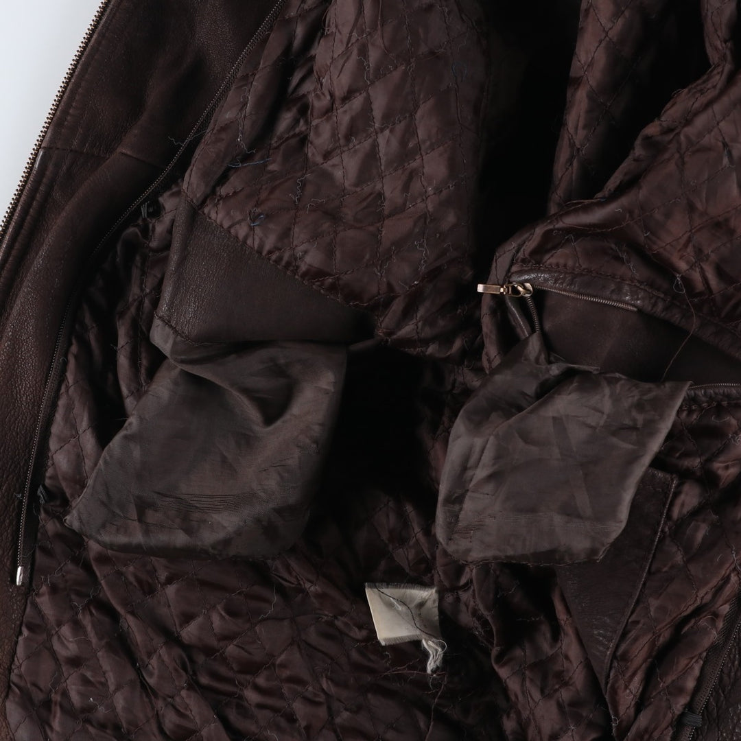 VENTIUNO Padded Swing Top Leather Blouson, Men's Size M unclear brown type Vintage Second Hand