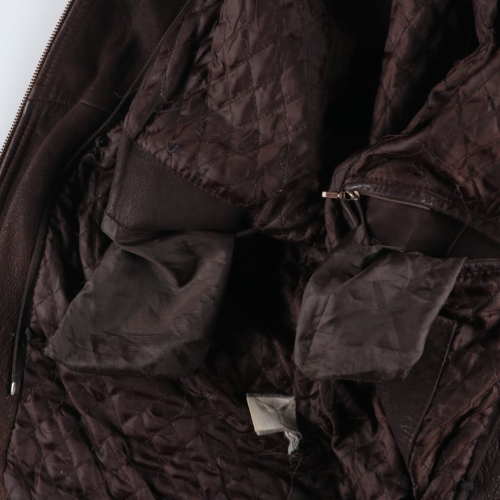VENTIUNO Padded Swing Top Leather Blouson, Men's Size M unclear brown type Vintage Second Hand