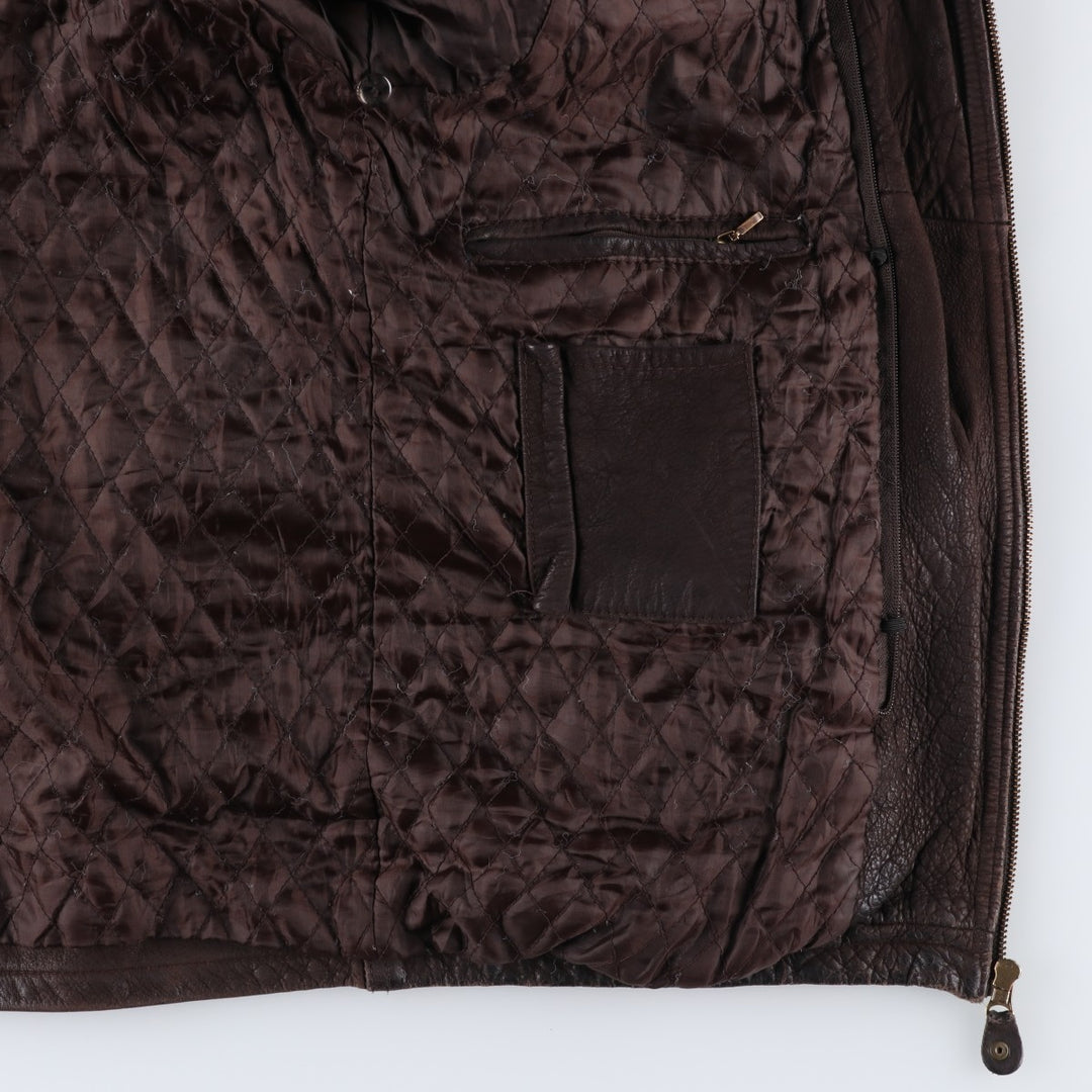VENTIUNO Padded Swing Top Leather Blouson, Men's Size M unclear brown type Vintage Second Hand