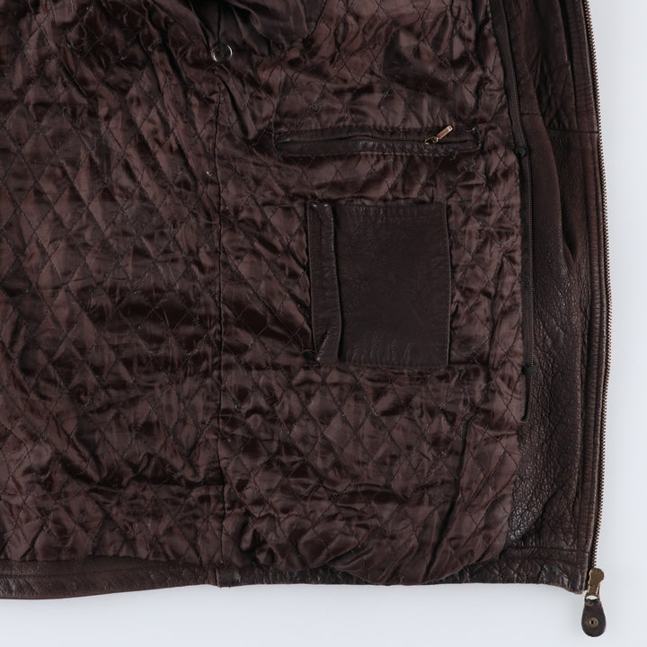 VENTIUNO Padded Swing Top Leather Blouson, Men's Size M unclear brown type Vintage Second Hand