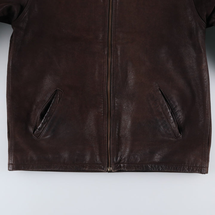 VENTIUNO Padded Swing Top Leather Blouson, Men's Size M unclear brown type Vintage Second Hand
