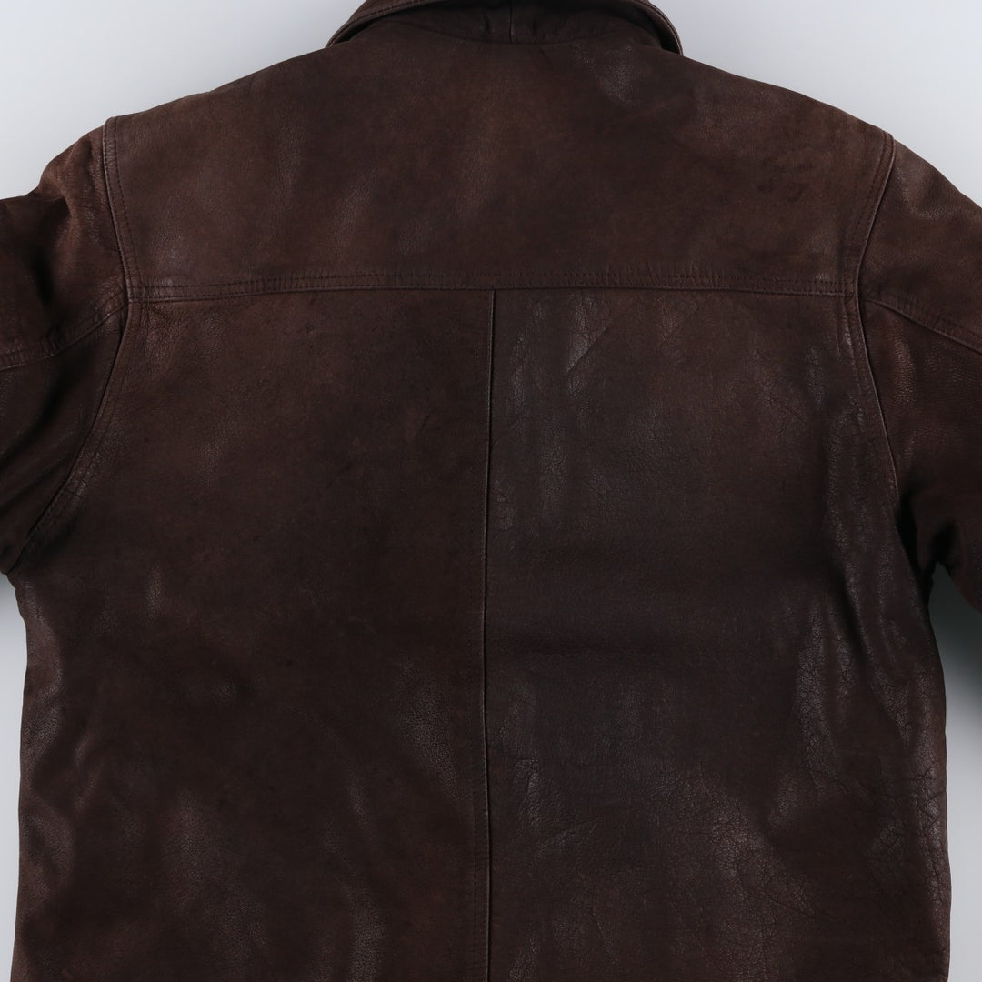 VENTIUNO Padded Swing Top Leather Blouson, Men's Size M unclear brown type Vintage Second Hand