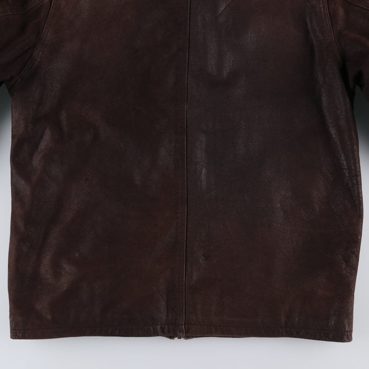 VENTIUNO Padded Swing Top Leather Blouson, Men's Size M unclear brown type Vintage Second Hand